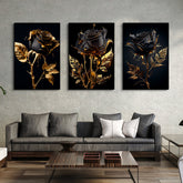 Toile - Black & Gold Roses
